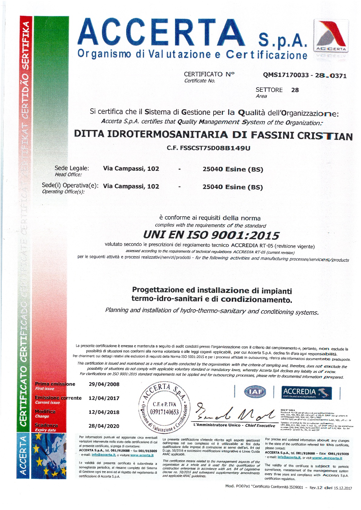 Certificazione-UNI-EN-ISO-9001.2015-001 - Fassini Cristian